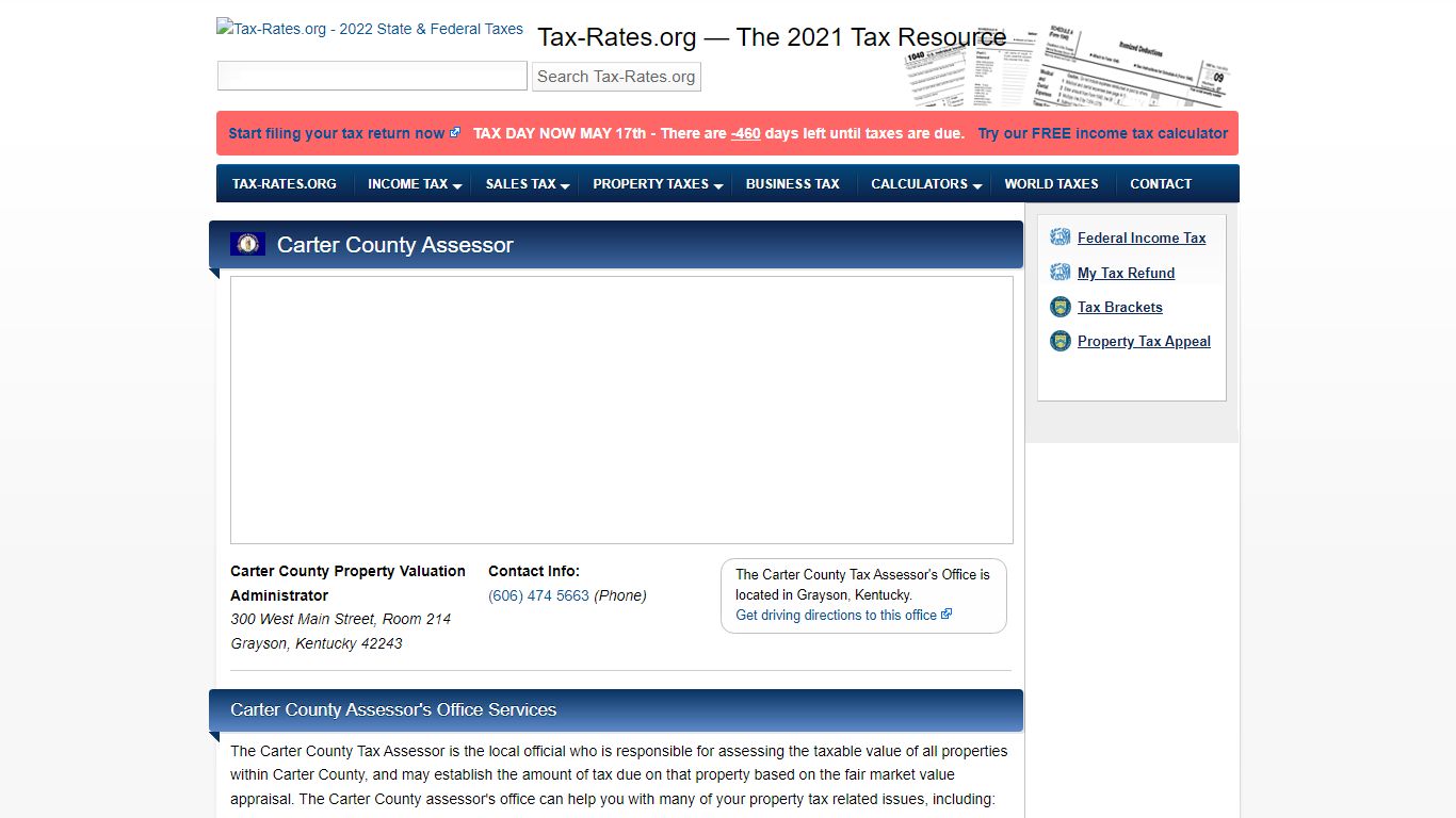 Carter County, Kentucky Assessor's Office - Tax-Rates.org